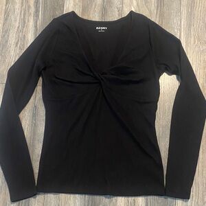 Old Navy Black Long Sleeve Blouse NWT